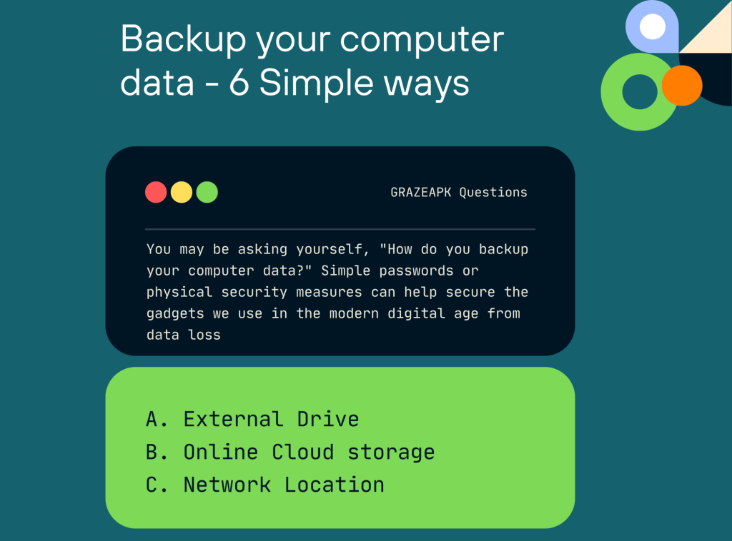 Backup your computer data